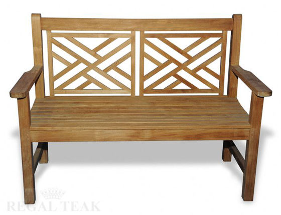 Picture of Teak Chippendale Bench 4 Ft