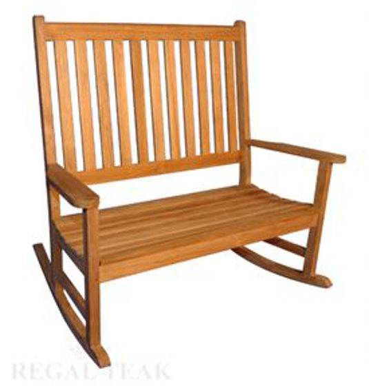 Picture of Teak Double Carolina Rocker