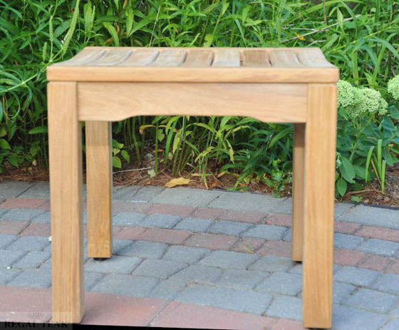 Picture of Teak Backless Bench, shower stool 20in