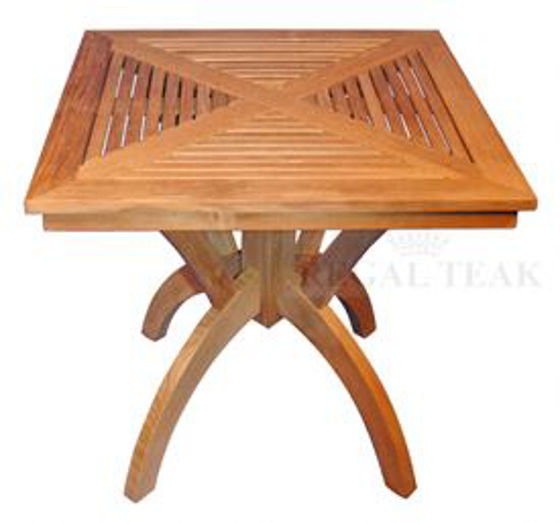 Picture of Teak Pedestal Table 31in Square