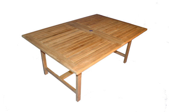 Picture of Teak Large Rectangular Extension Table, 72in W, 47in D, extends to 96in W