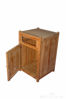 Picture of Teak Litter Receptacle with door and brass