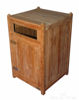 Picture of Teak Litter Receptacle with door and brass