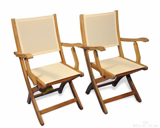 Picture of Teak Providence chair with Cream Fabric
