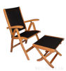 Picture of Teak Recliner Sling fabric Black