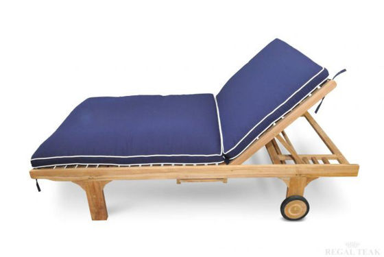 Picture of Teak Double Chaise Sun Lounger Cushions